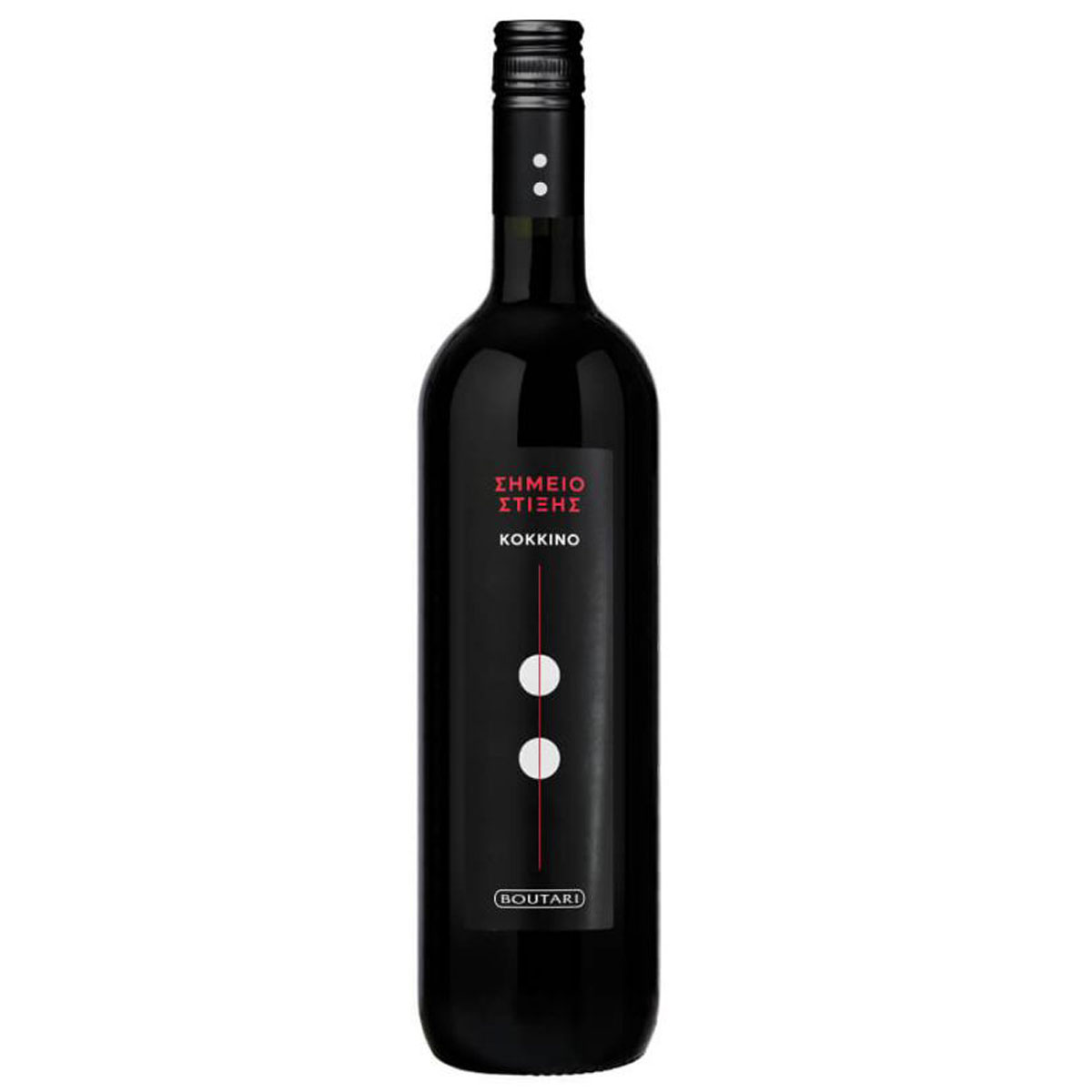 bottle of red wine boutari stixis