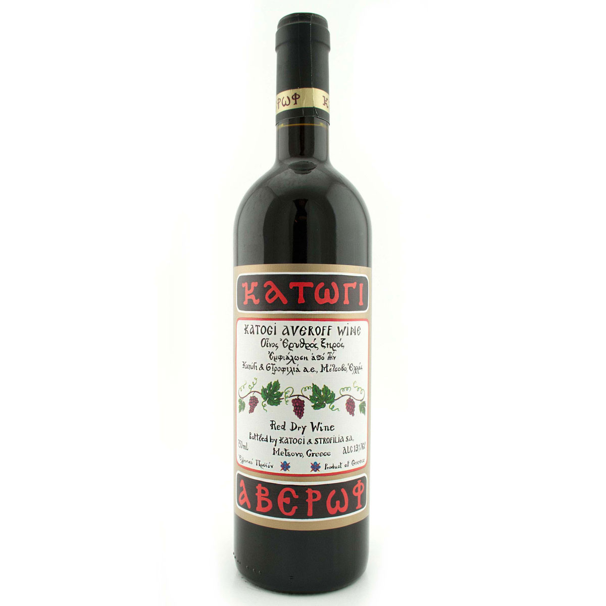 bottle of red wine katogi averof