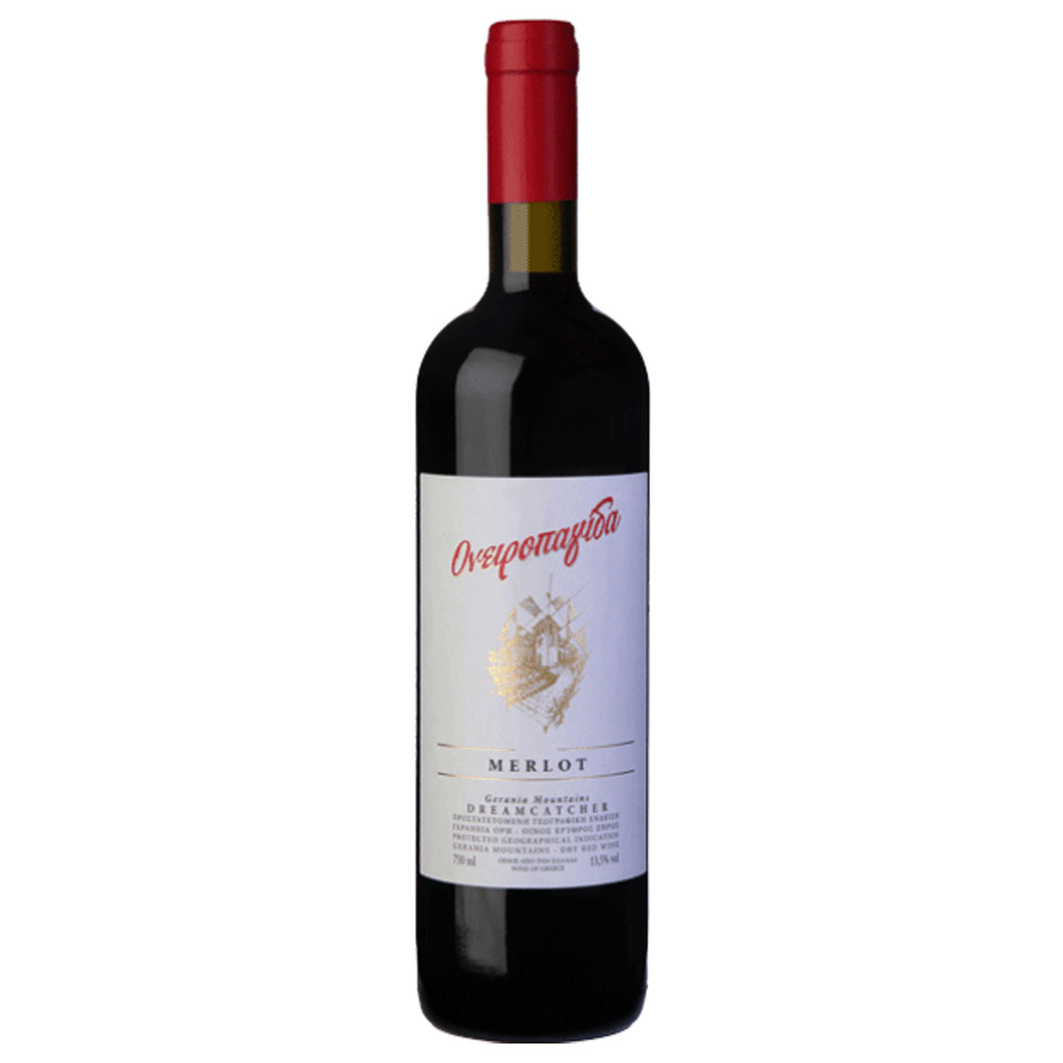 bottle of red wine oneiropagida merlot
