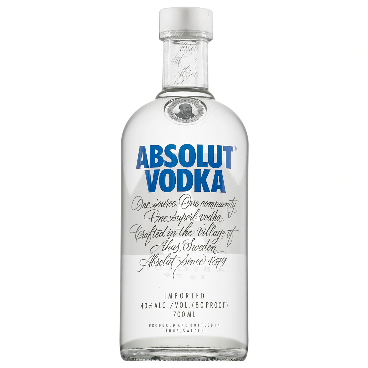 a bottle of absolut vodka