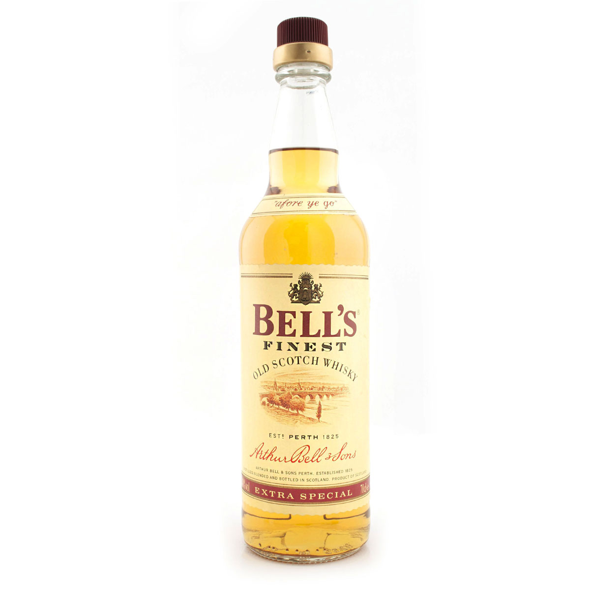 a bottle of bells whisky