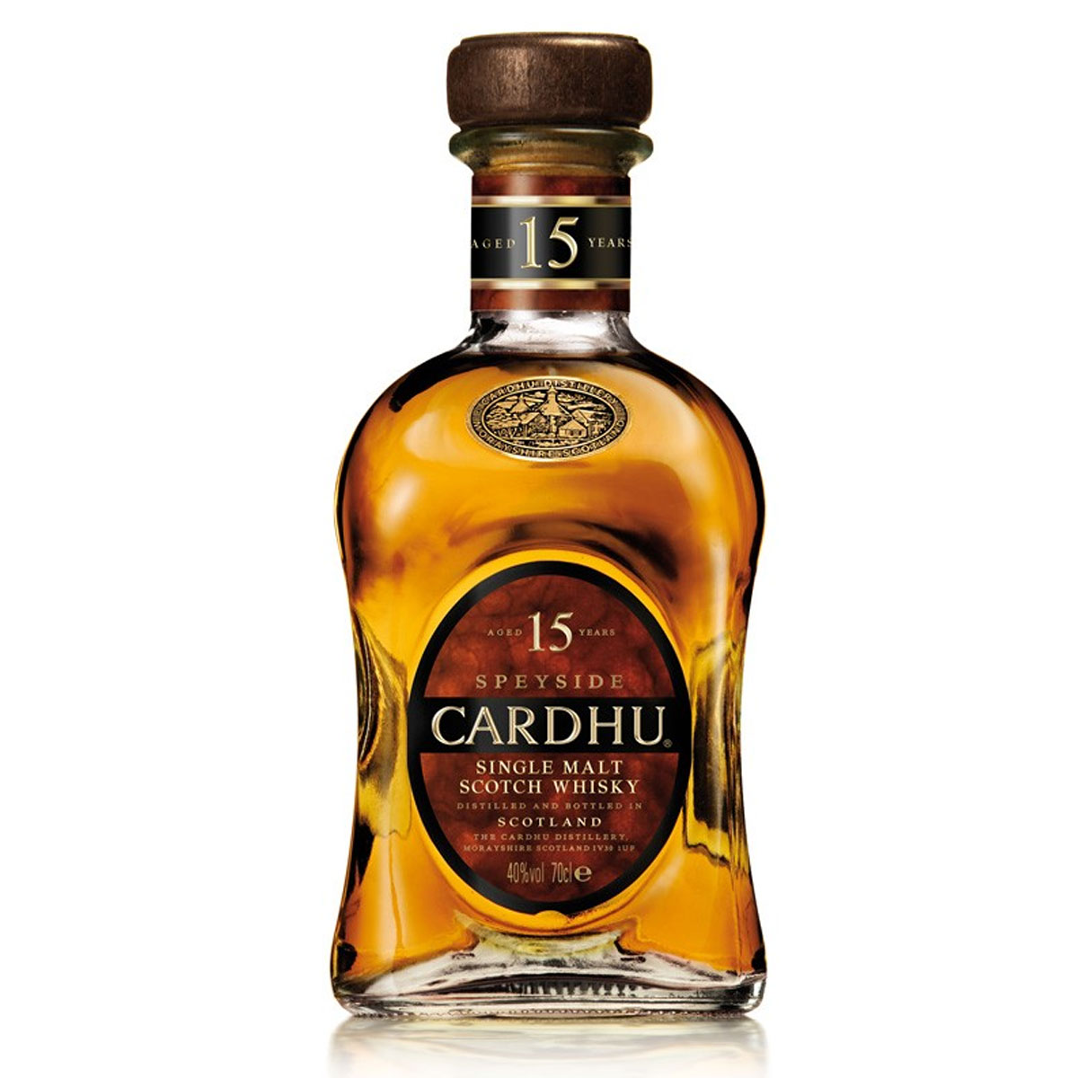 a bottle of cardhu 15yo malt whisky