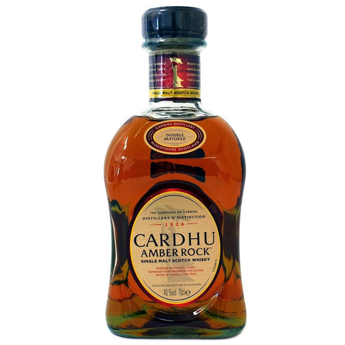 a bottle of cardhu amber rock