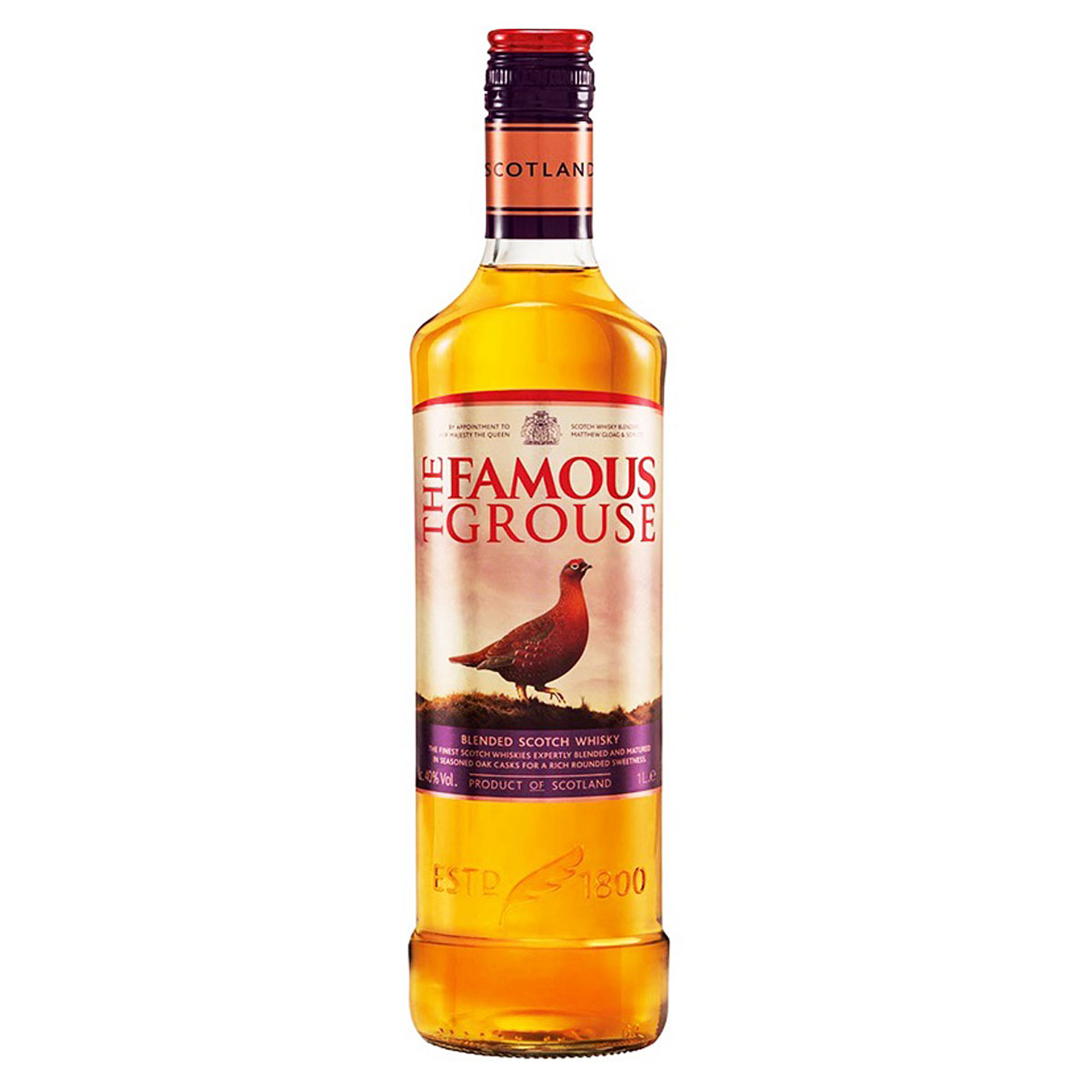 a bottle of famous grouse whisky