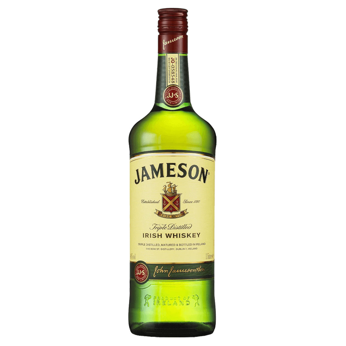 a bottle of jameson whisky