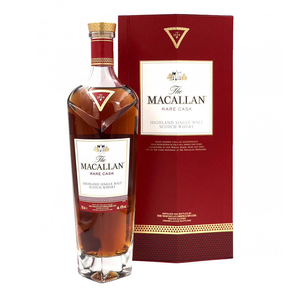 a bottle of macallan rare cask whisky