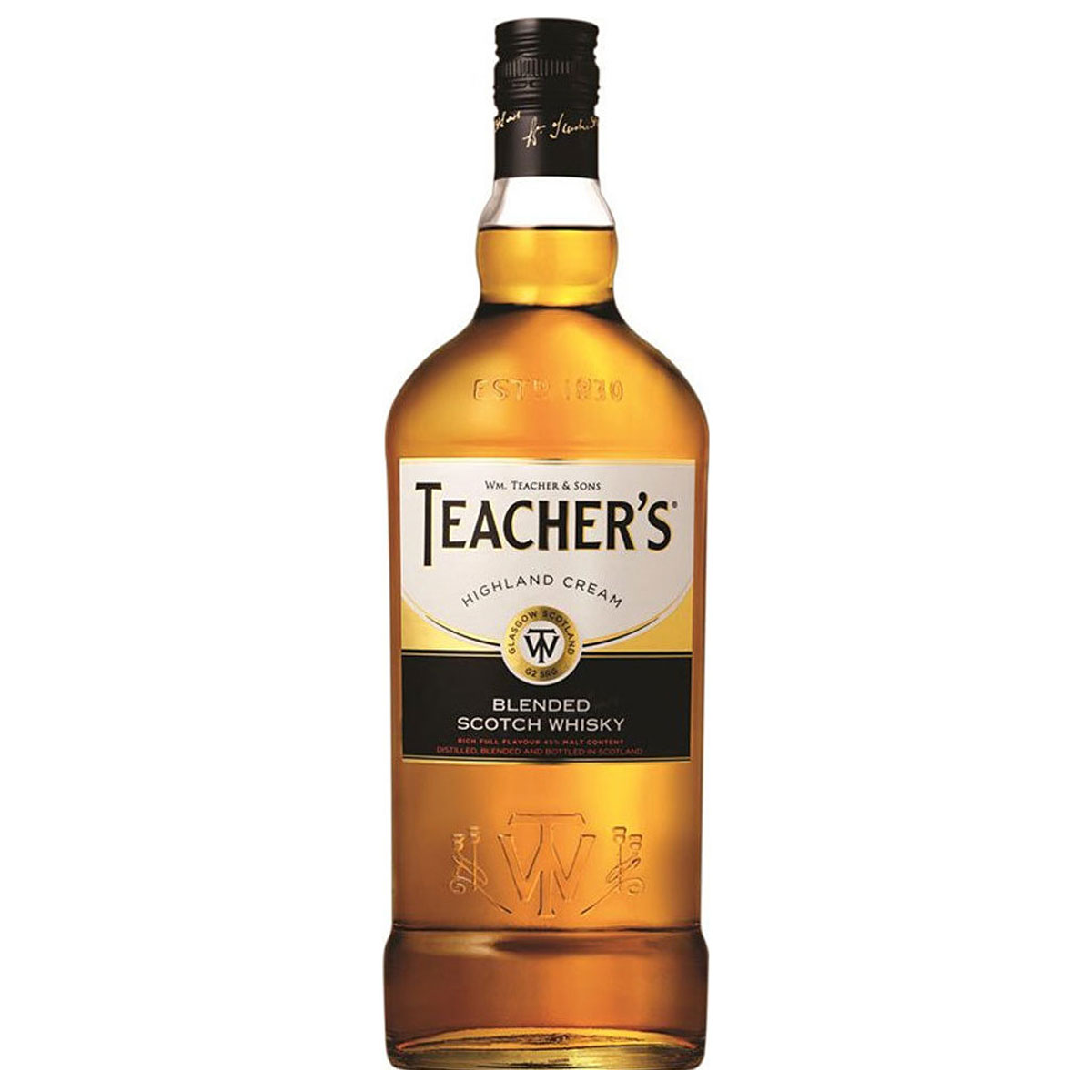 a bottle of teachers whisky