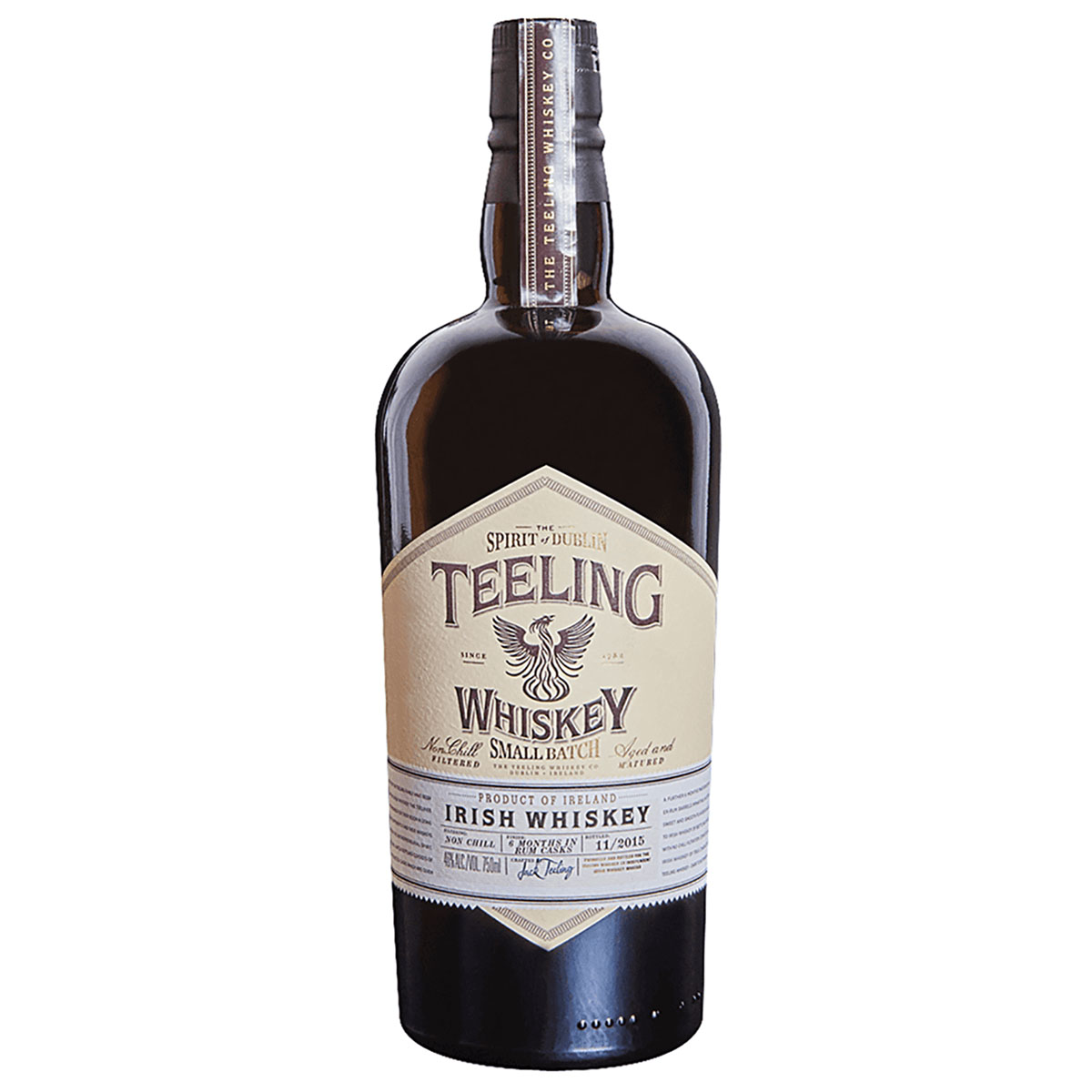 a bottle of teeling small batch whisky