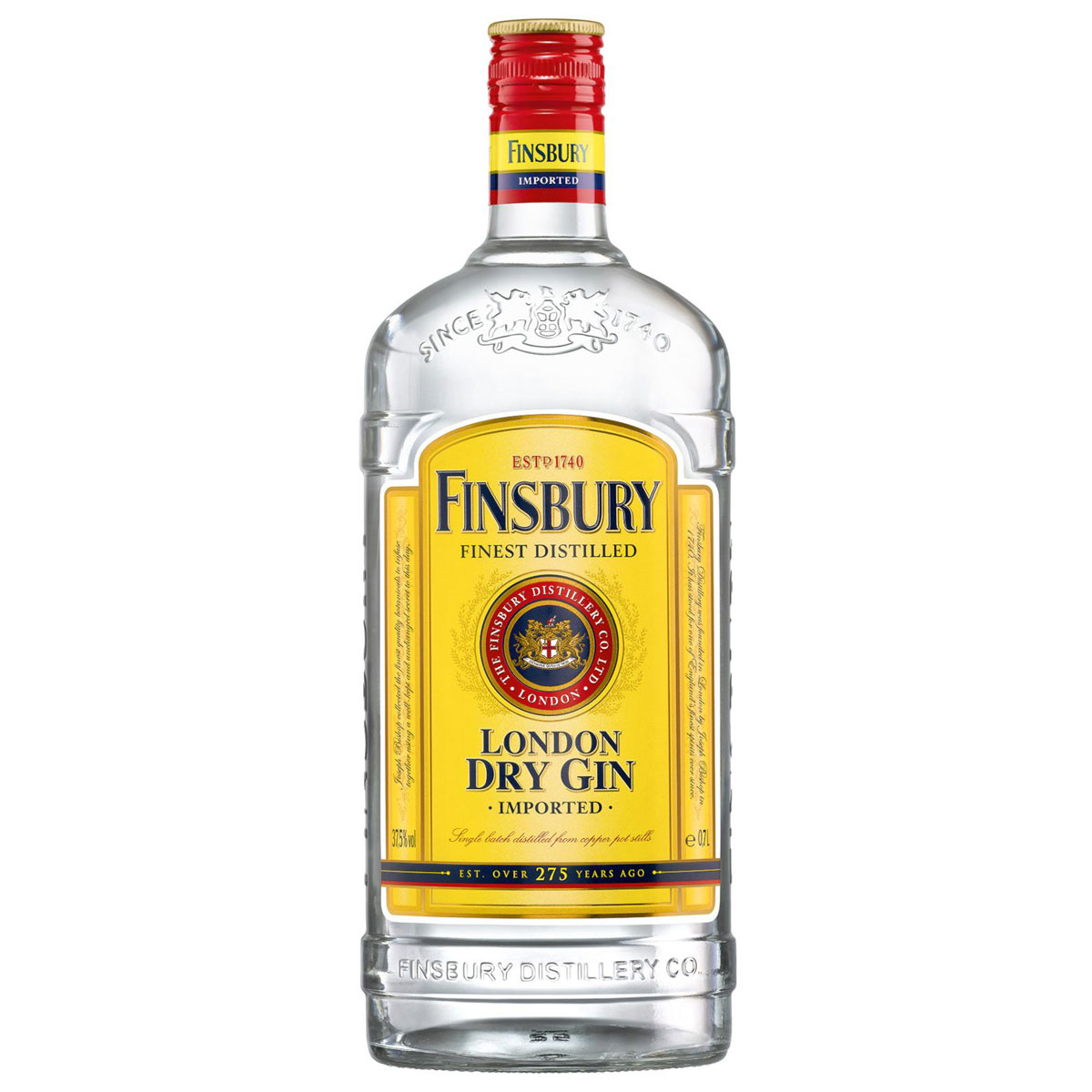 a bottle of finsbury gin