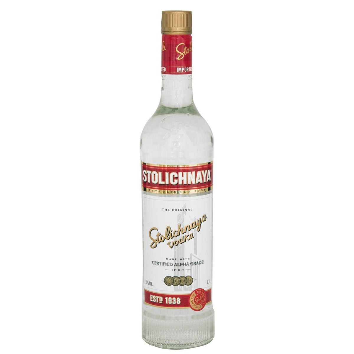 a bottle of stolichnaya vodka