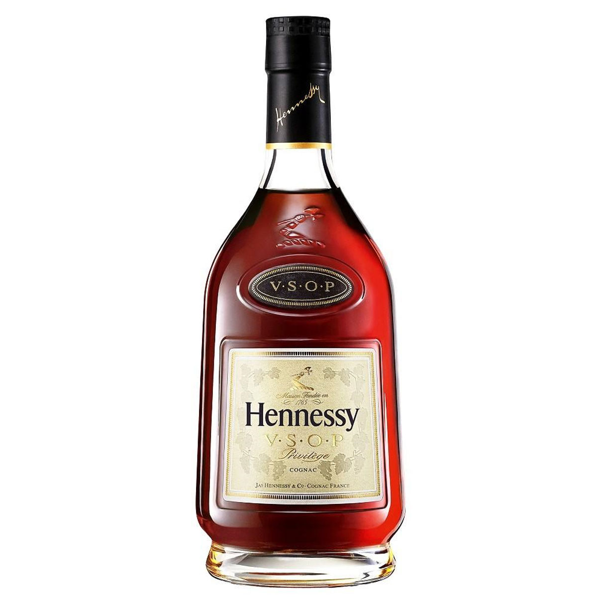 a bottle of hennessy v.s.o.p cognac