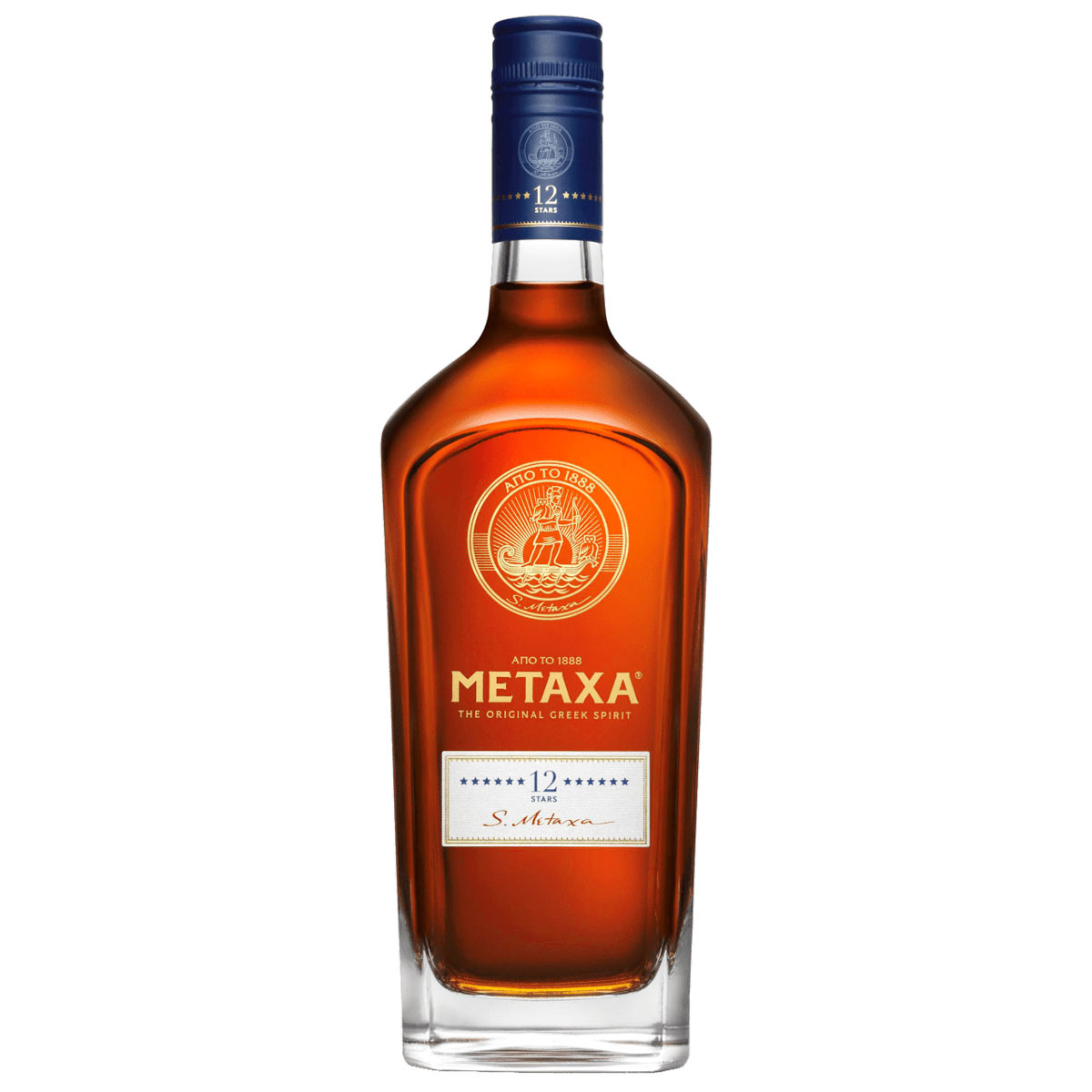 a bottle of metaxa brandy 12